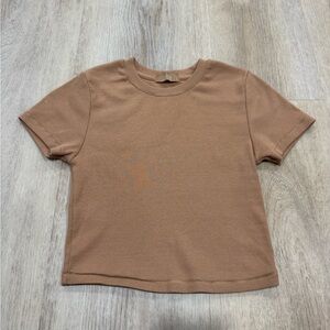 nuuds small tan crop top